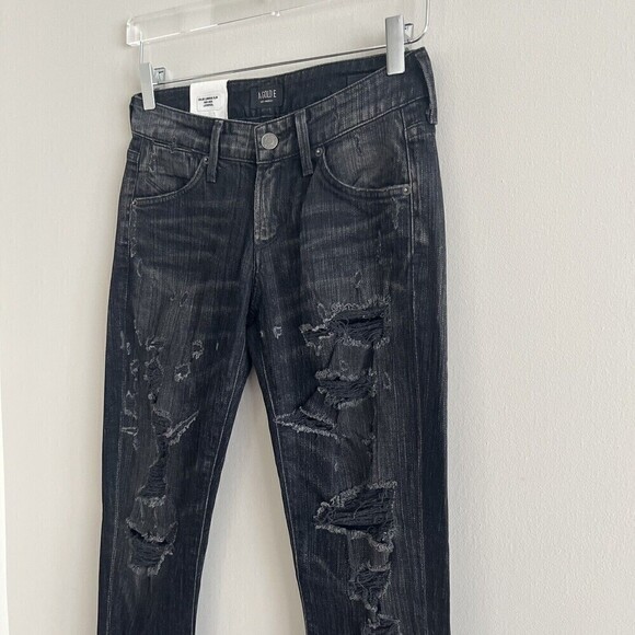 NWT Agolde Chloe Jeans distressed Size 24 Black - Picture 4 of 16